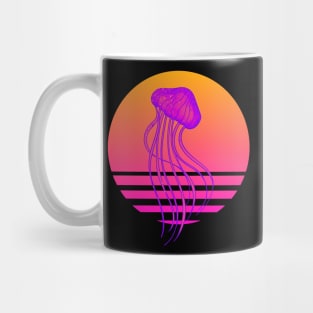 Retrowave Jellyfish Aesthetic Mug